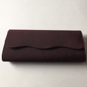 Vintage Cloth  Hand Clutch  change purse. Burgundy